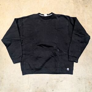 Russell Athletic Blank Men's XL Sweatshirt Black Flaws